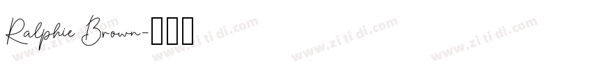 Ralphie Brown字体转换